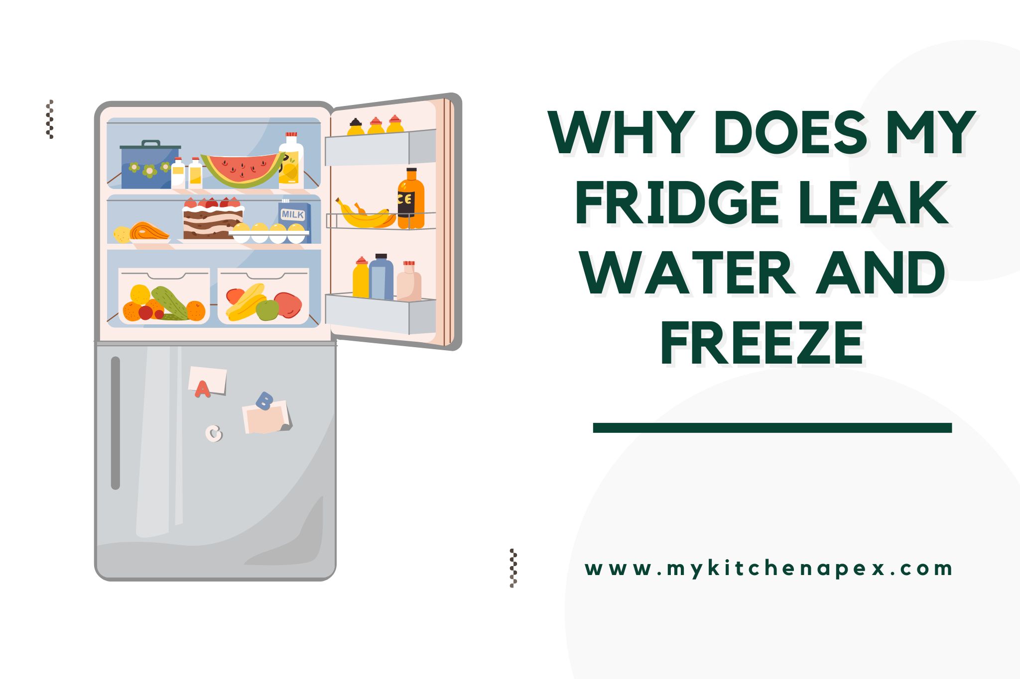 why does my fridge leak water and freeze
