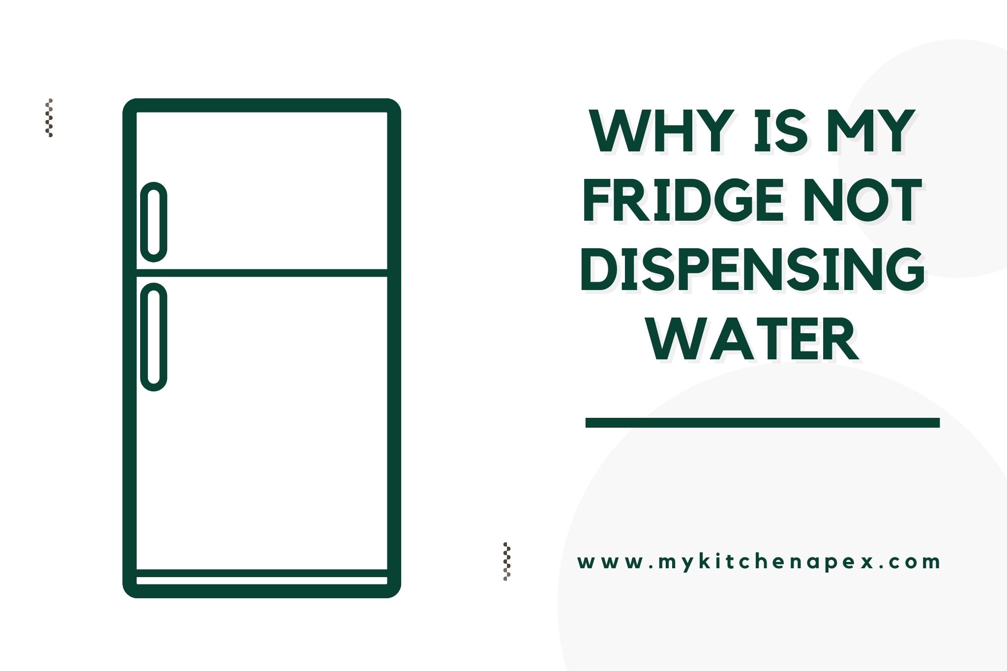 why is my fridge not dispensing water