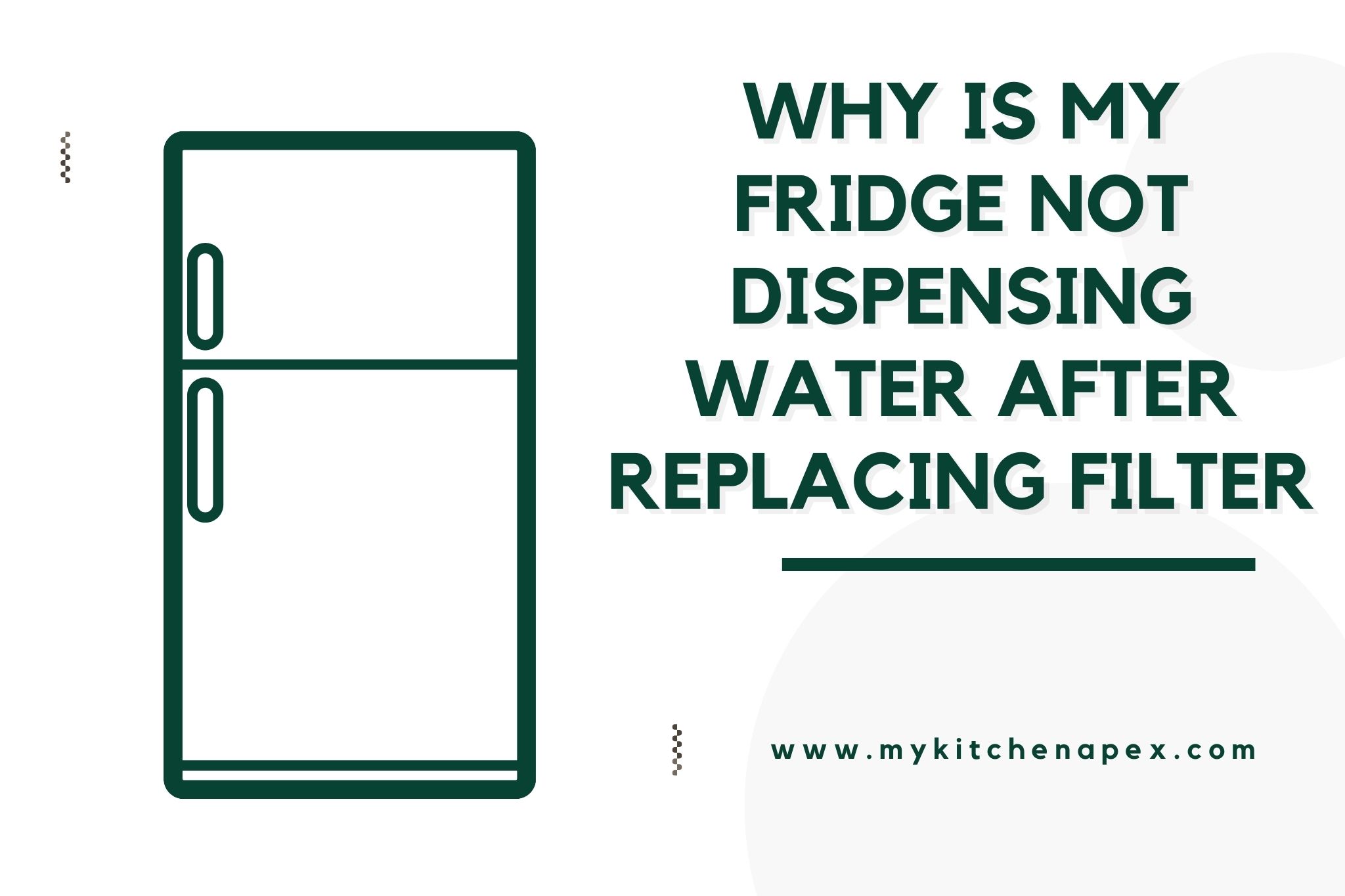 why is my fridge not dispensing water after replacing filter