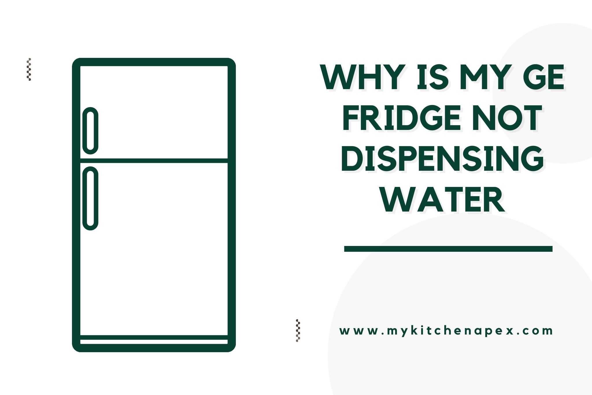 why is my ge fridge not dispensing water
