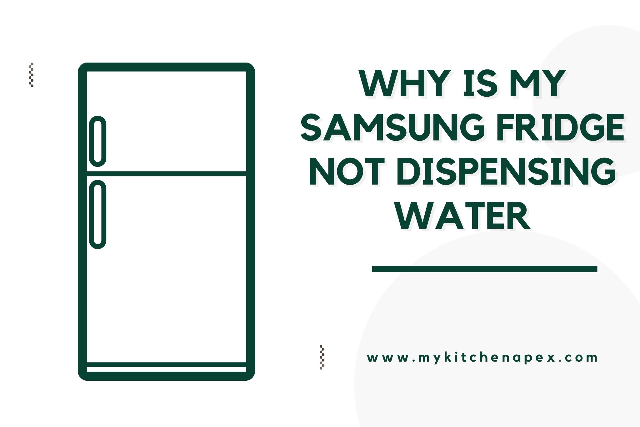 why is my samsung fridge not dispensing water