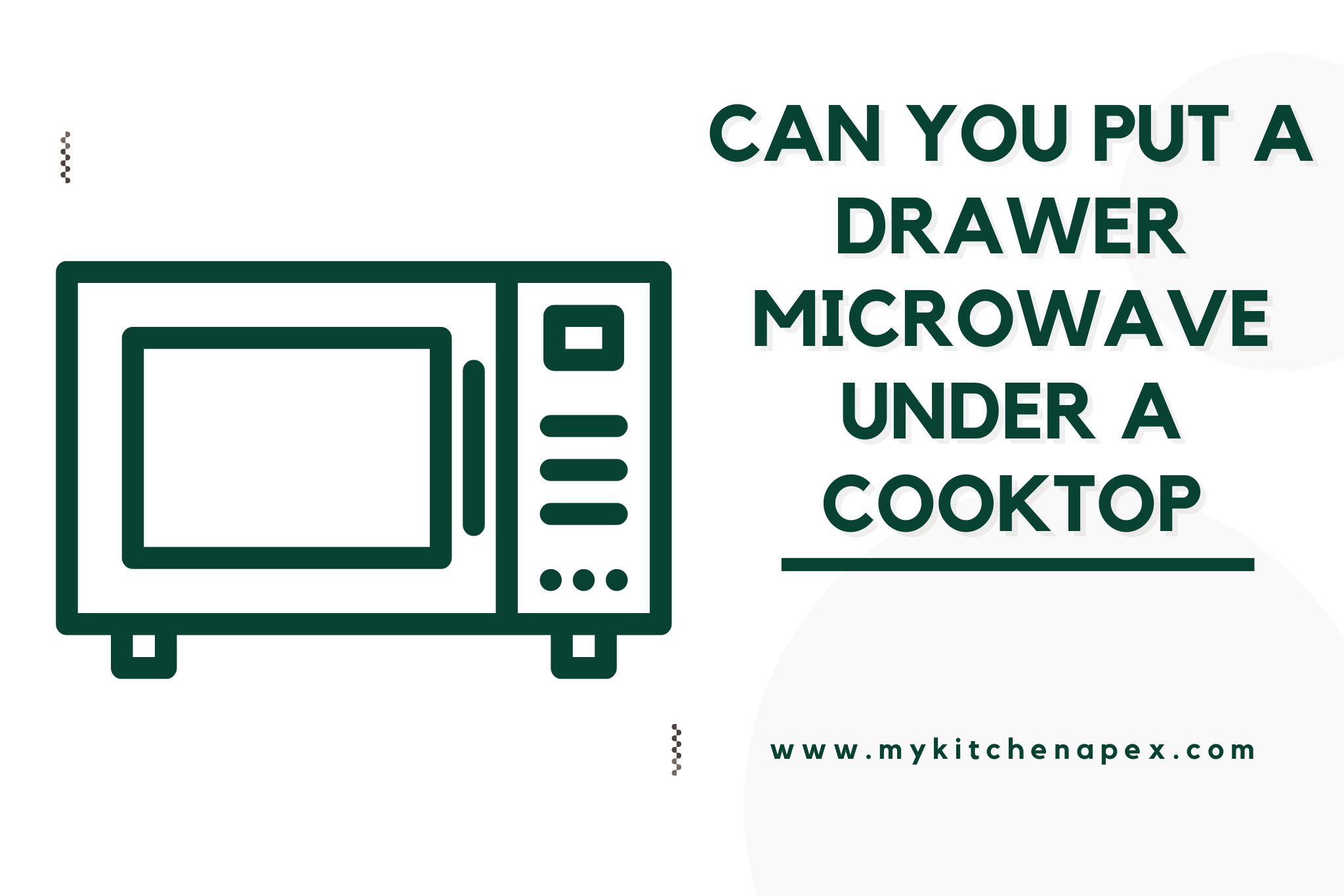 can you put a drawer microwave under a cooktop