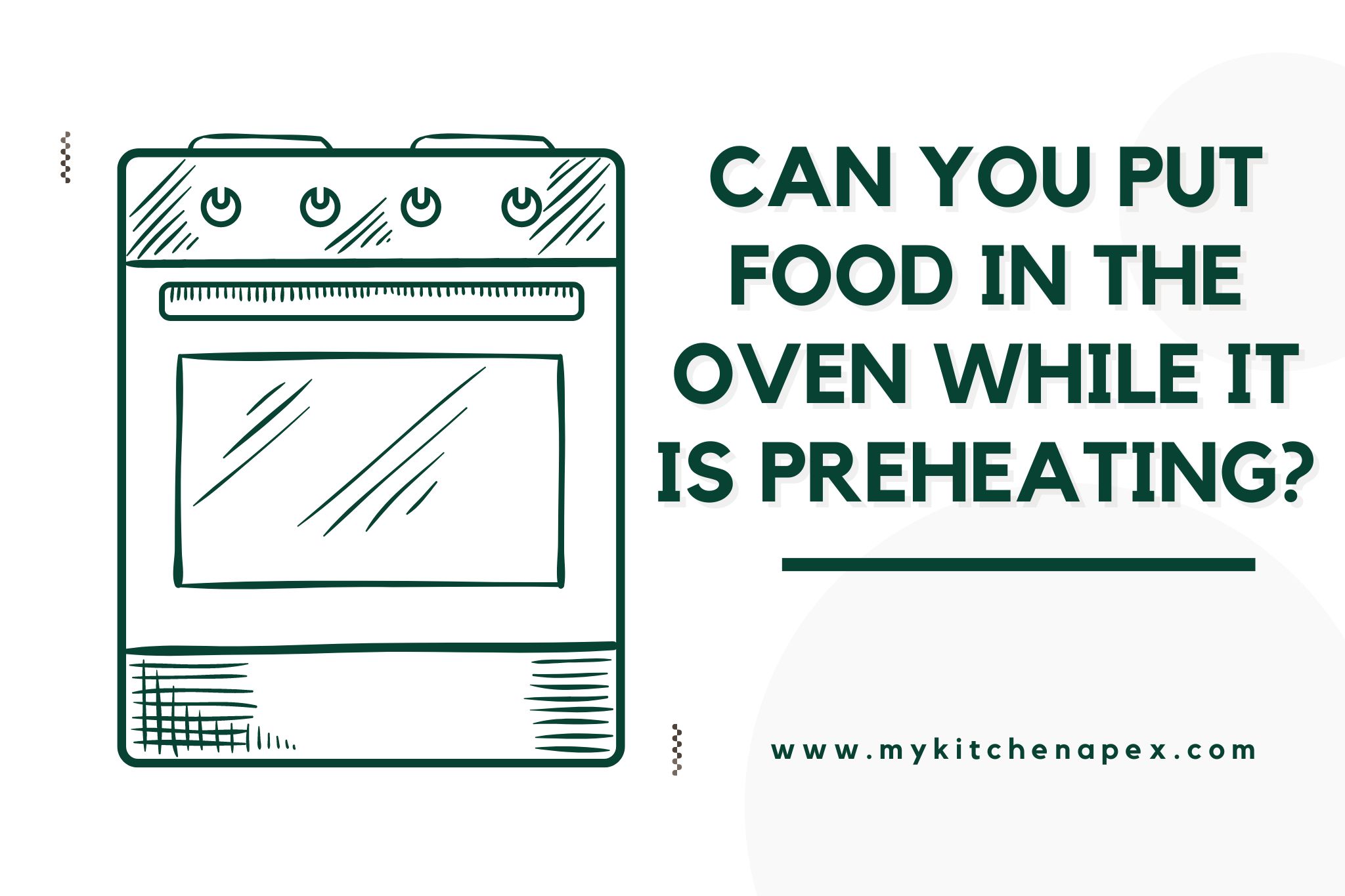 Can you put food in the oven while it is preheating?