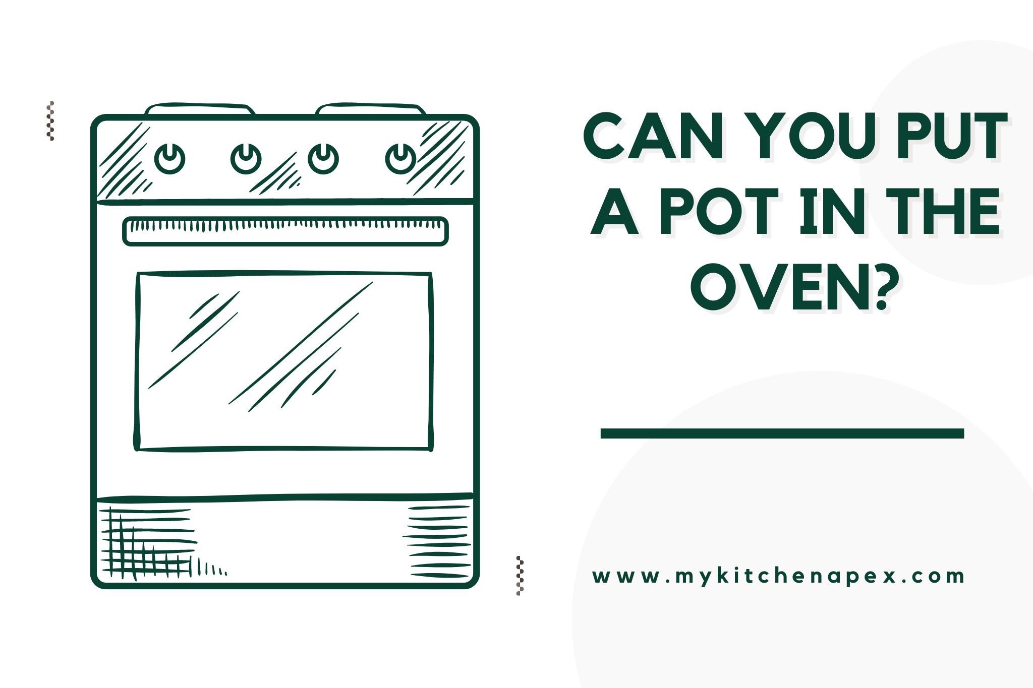 Can you put a pot in the oven?