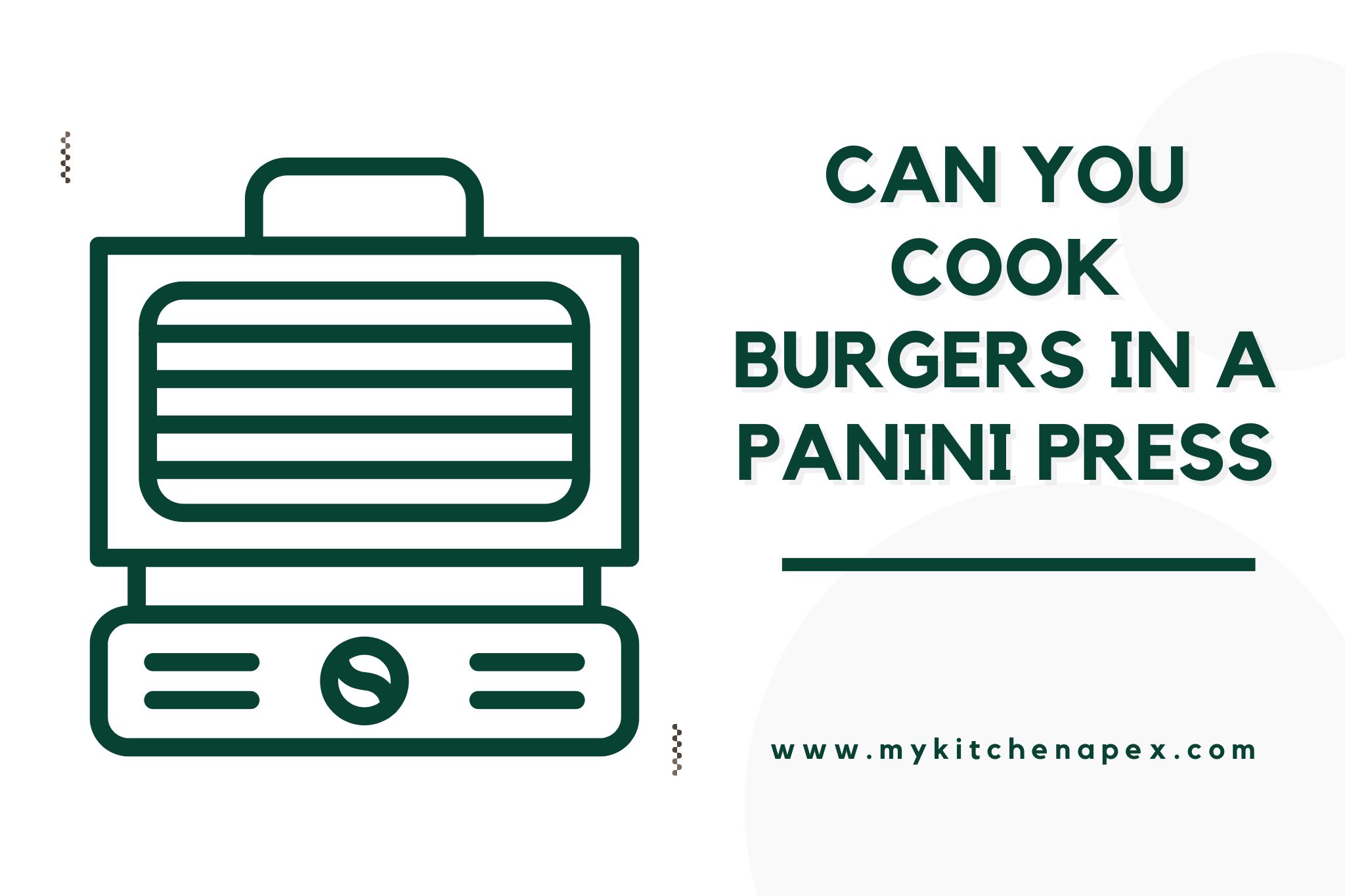 can you cook burgers in a panini press