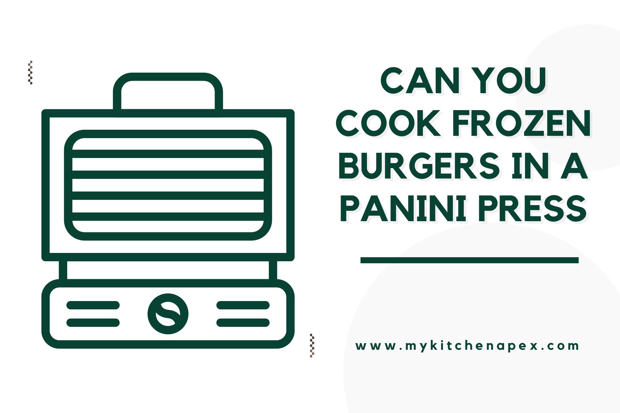 can you cook frozen burgers in a panini press